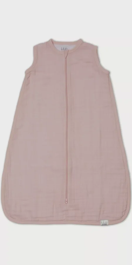 Lulujo 100% Cotton Muslin Sleep Sack, Ballet Slipper, Size M (6-12months)