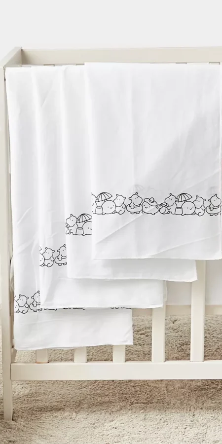 Juniors Graphic Print 4-Piece Swaddle Set - 86x86 cm
