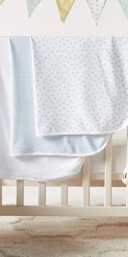 Juniors 3-Piece Printed Receiving Blanket Set - 80x80 cms