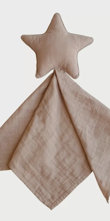 Mushie Lovey Blanket Star Natural