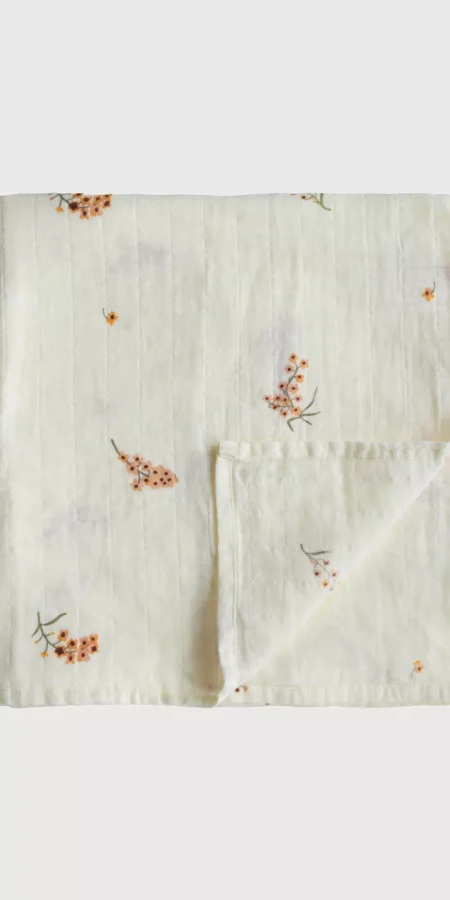 Mushie Swaddle Flowers