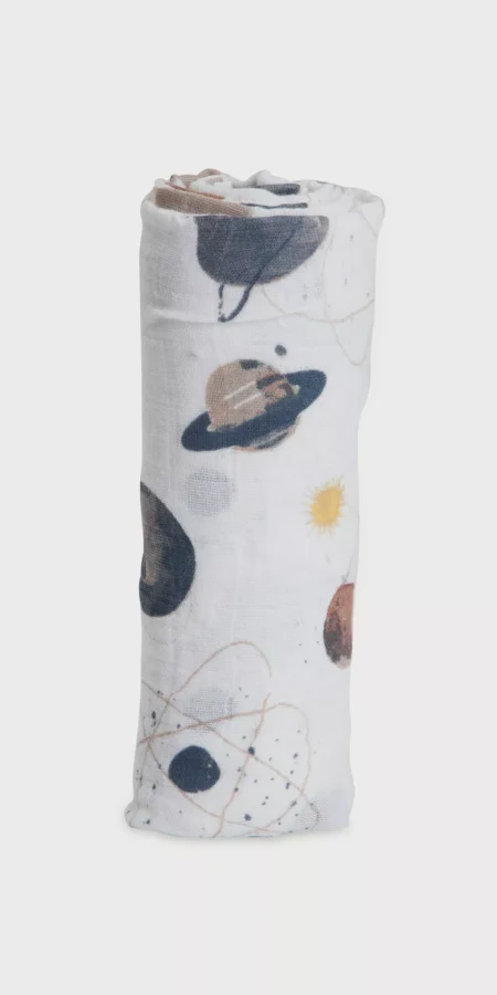 Little Unicorn Cotton Muslin Single Swaddle, Planetary