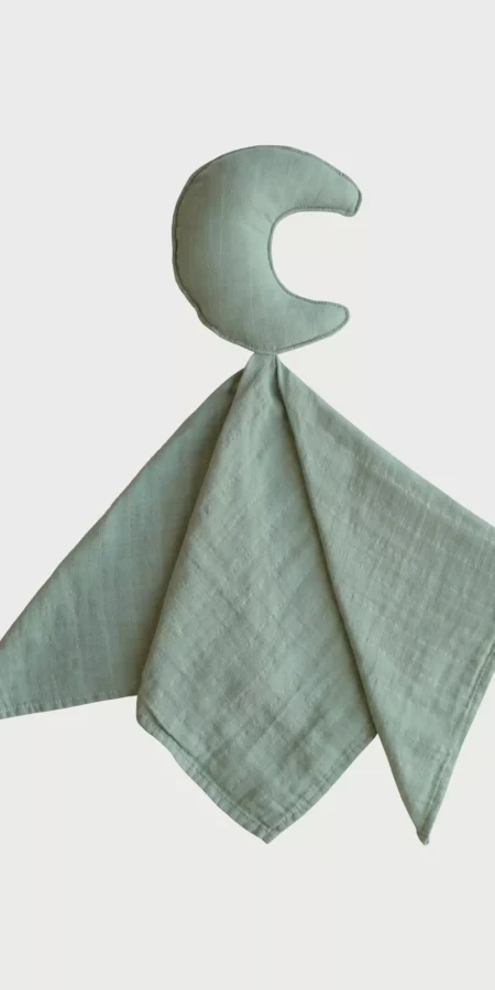 Mushie Lovey Blanket Moon Roman Green