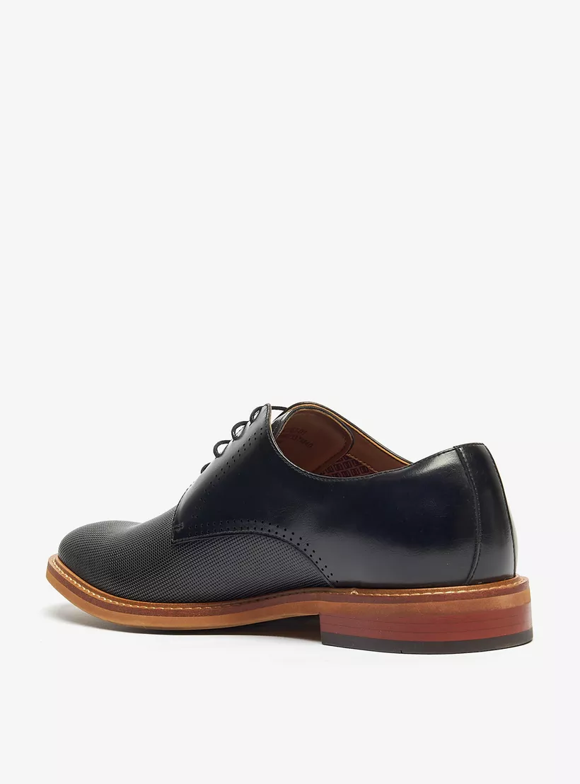 Duchini-Men's-Textured-Derby-Shoes-in-black-1