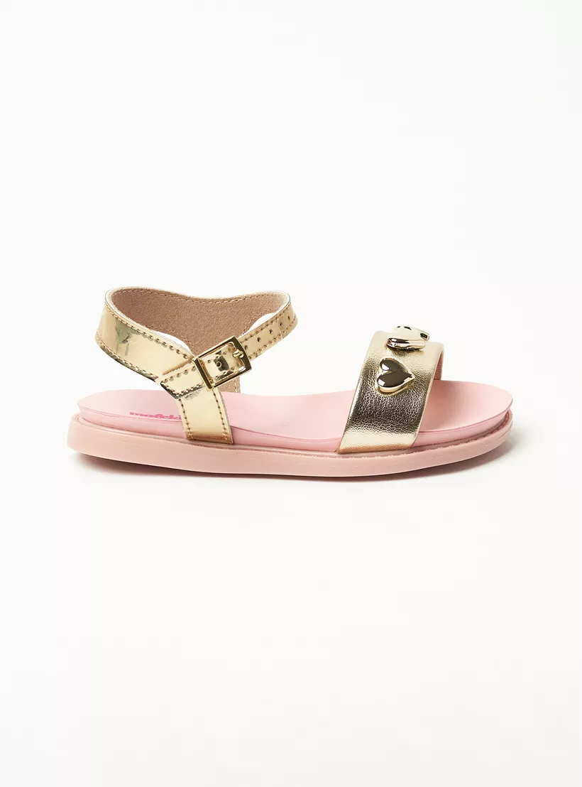 Girls Metallic Strap Sandals 2