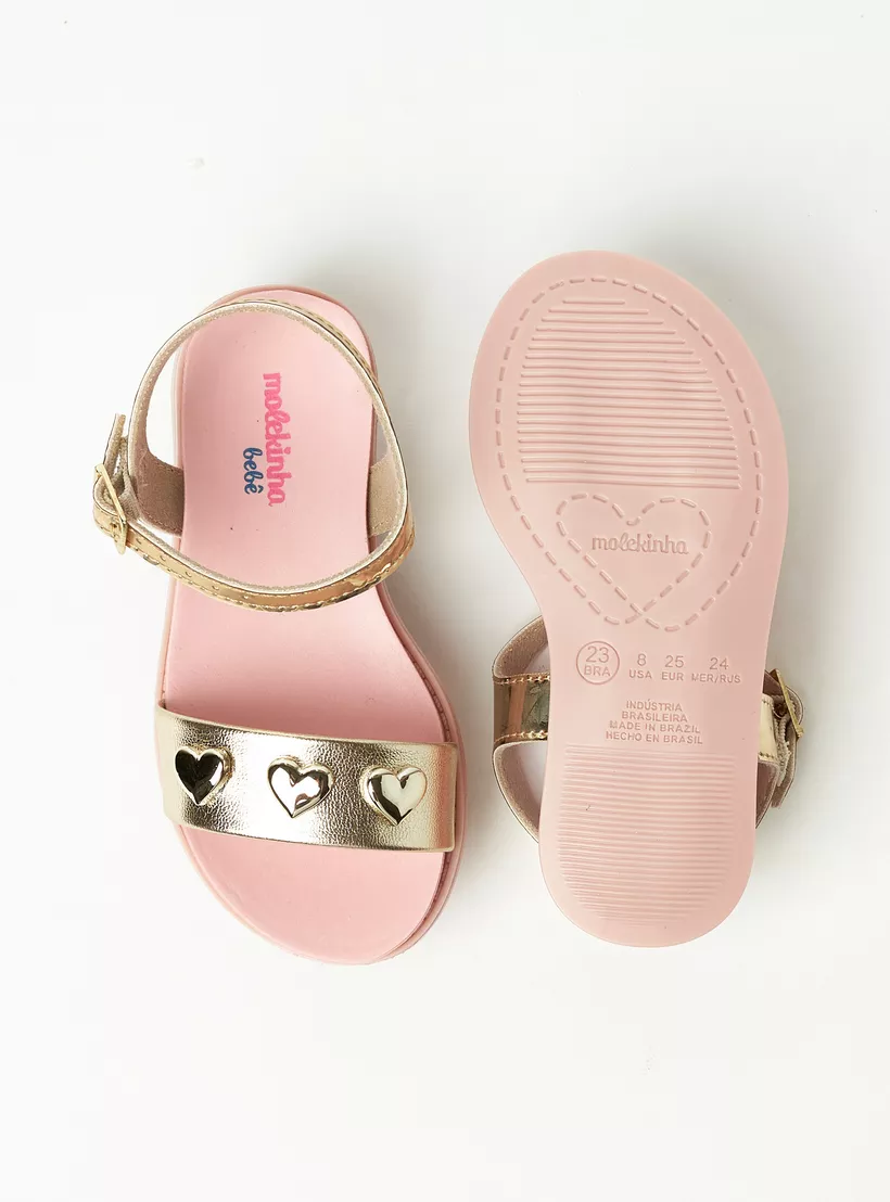 Girls Metallic Strap Sandals 3