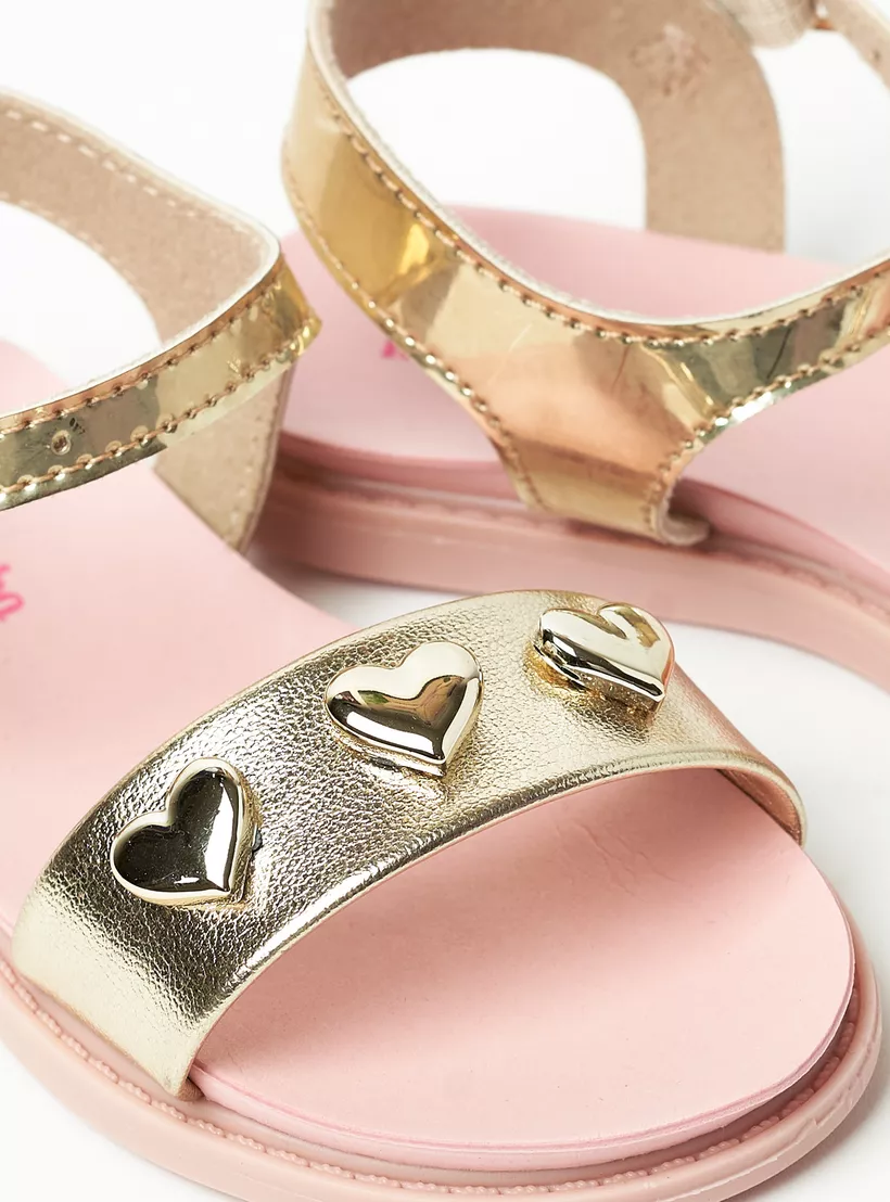 Girls Metallic Strap Sandals 5