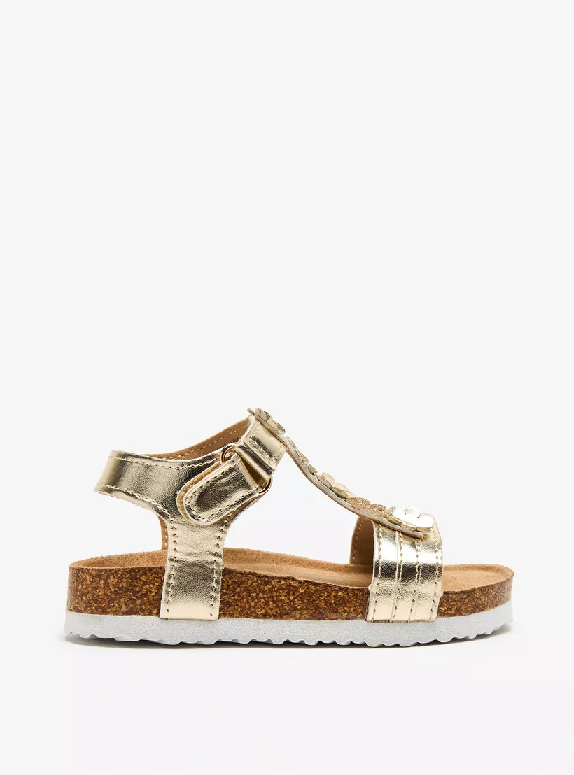 Golden Bella Applique Detail Sandals 3