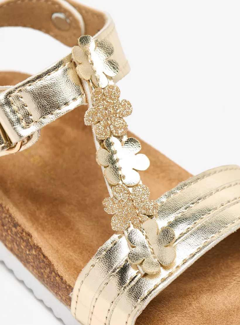 Golden Bella Applique Detail Sandals 5
