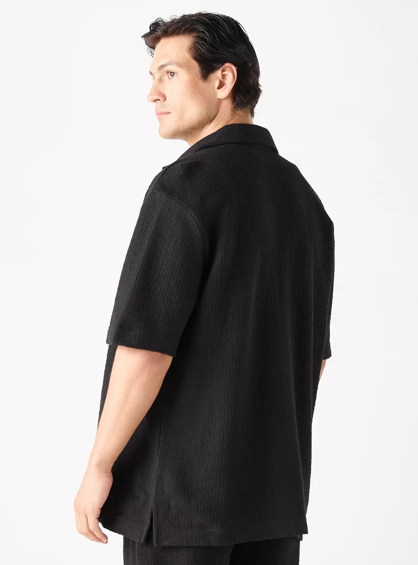 Iconic-Relaxed-Fit-Textured-Shirt-black-2