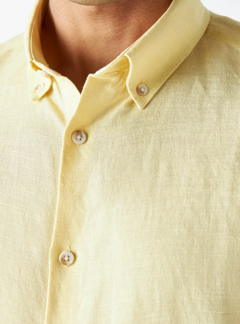 Iconic-Solid-Button-Down-yellow-3