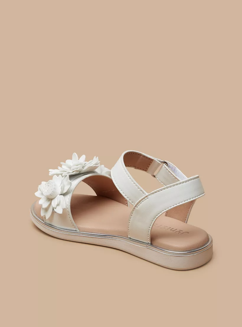 Juniors-Floral-Detail-Sandals-white-2