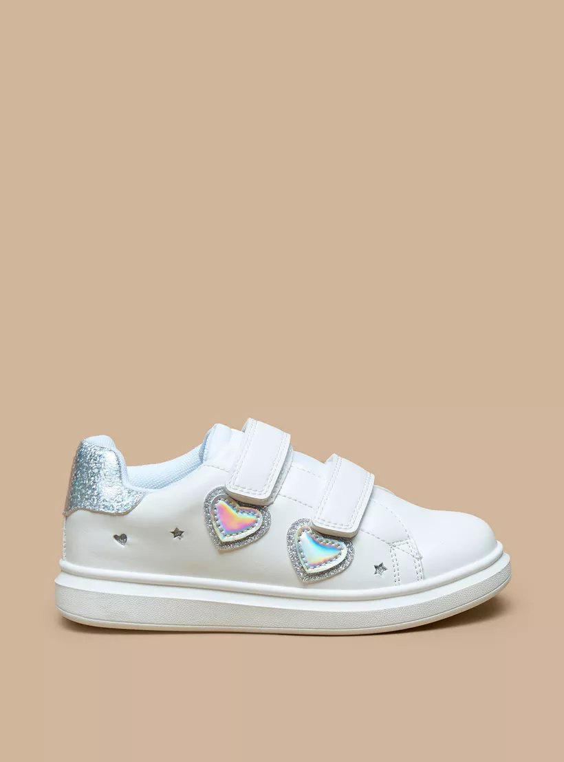 Juniors-Heart-Applique-Sneakers-white-2