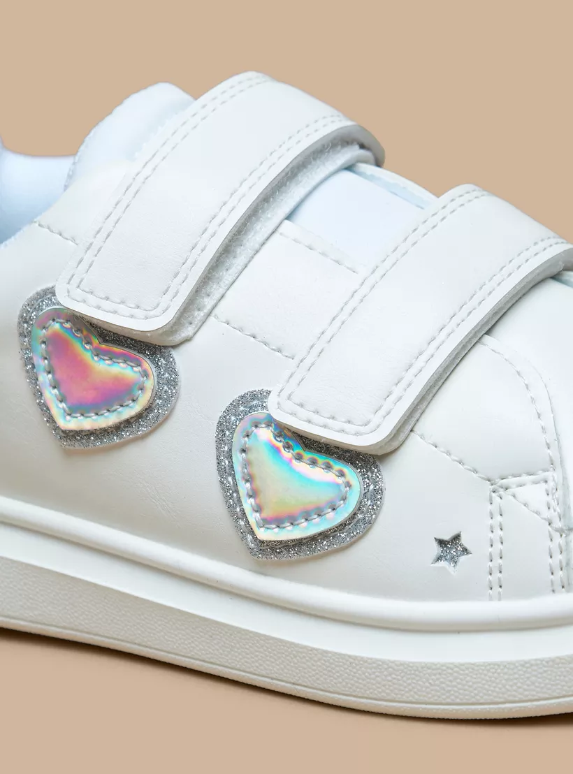 Juniors-Heart-Applique-Sneakers-white-4