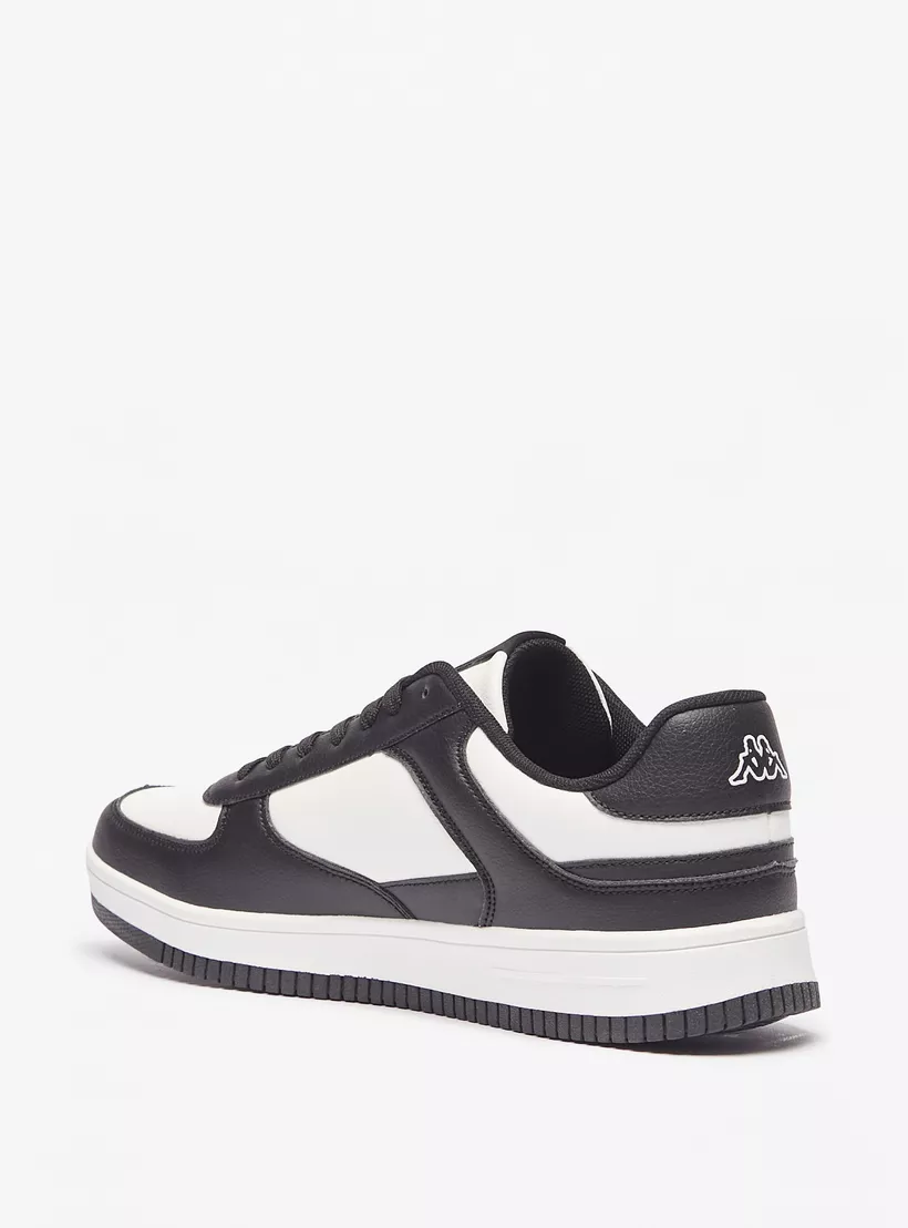 Kappa-Men's-Textured-Lace-Up-Lightweight-Sneakers-black-1