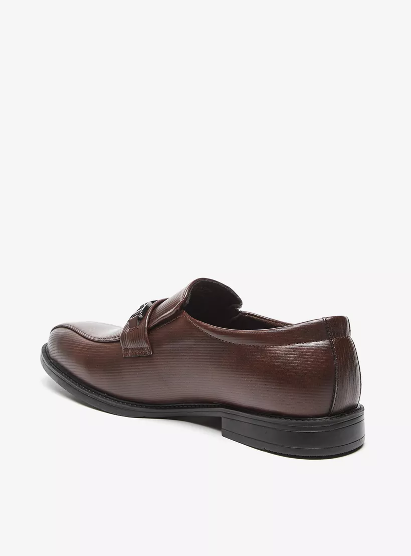 LBL-By-Shoexpress-Textured-Slip-On-Loafers-with-Metal-Accent-brown-1