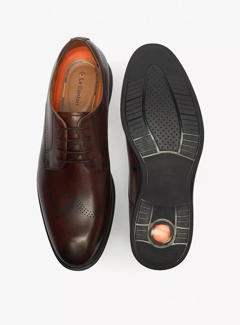 Le-Confort-Solid-Derby-Shoes-brown-3