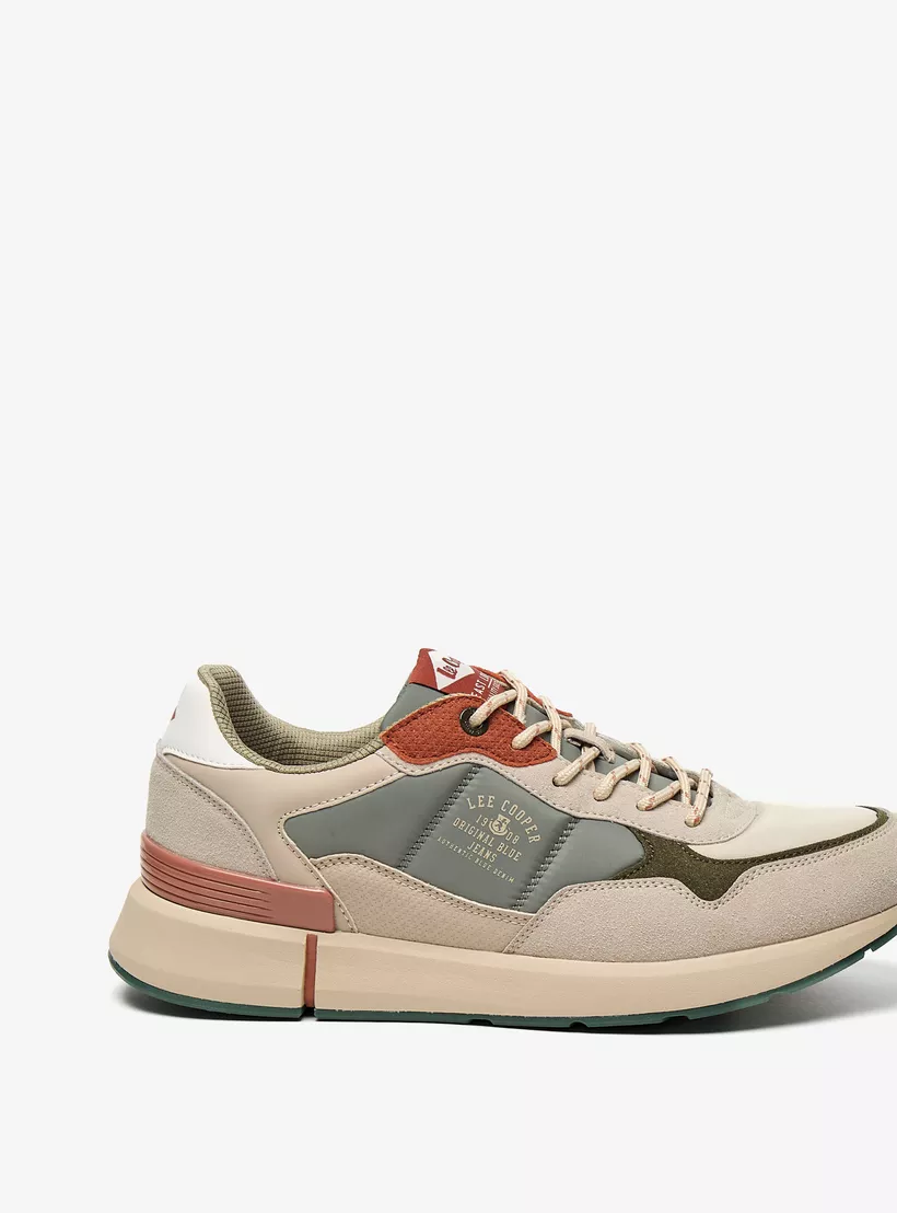 Lee-Cooper-Men's-Colourblock-Sneakers-with-Lace-Up-cream-3
