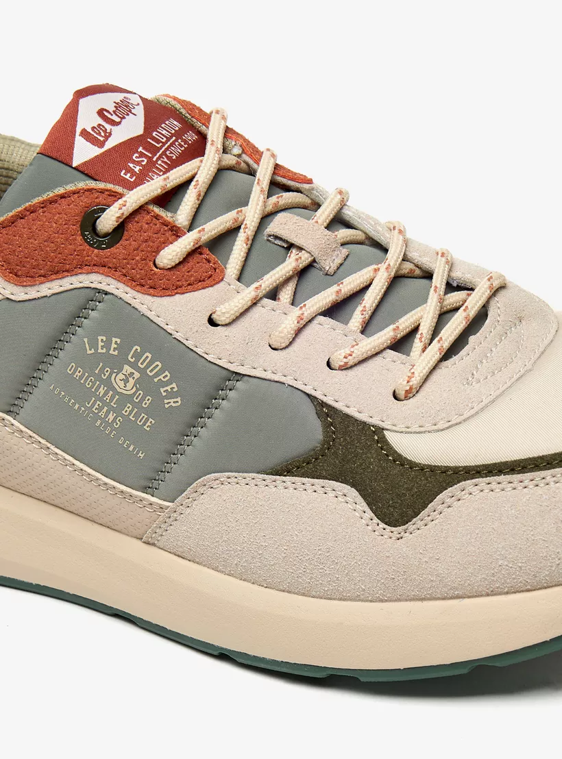 Lee-Cooper-Men's-Colourblock-Sneakers-with-Lace-Up-cream
