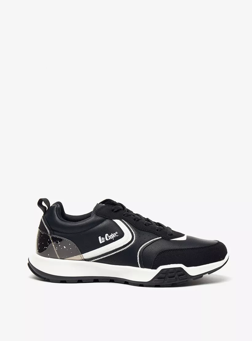 Lee-Cooper-Men's-Colourblock-Sneakers-with-Lace-Up-in-black-3