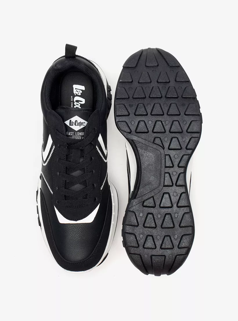 Lee-Cooper-Men's-Colourblock-Sneakers-with-Lace-Up-in-black-4