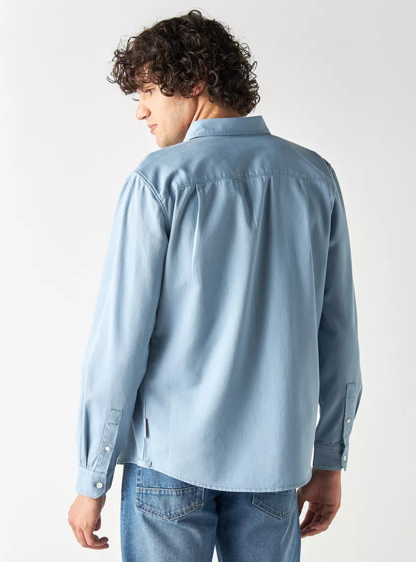 Lee-Cooper-Regular-Fit-Solid-Shirt-blue-2