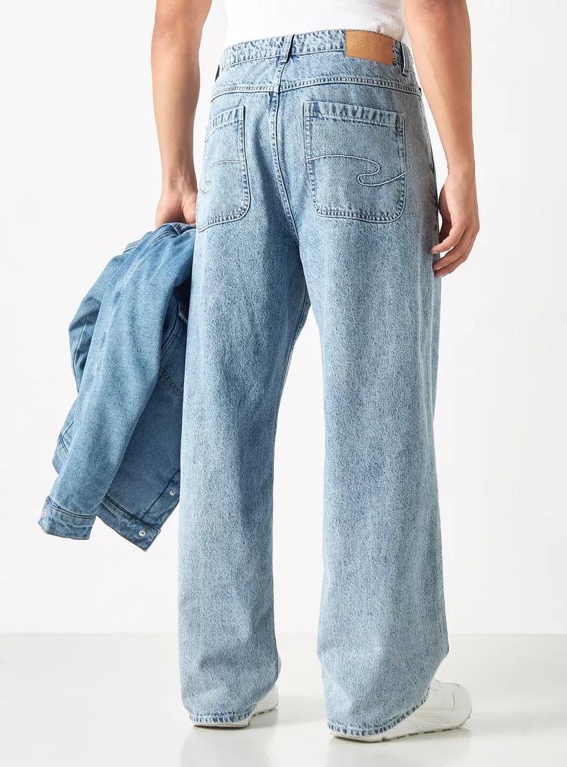 Lee-Cooper-Solid-Wide-Leg-blue-2