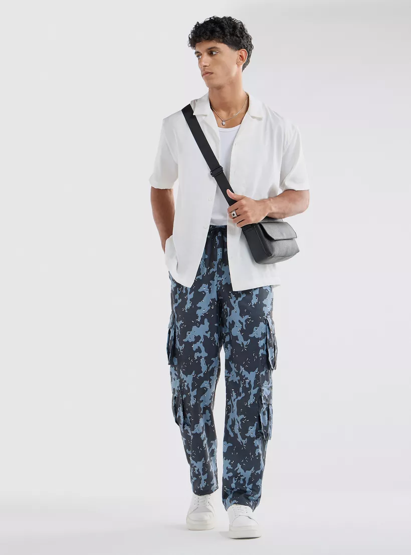 Printed-Regular-Fit-Cargo-blue-1