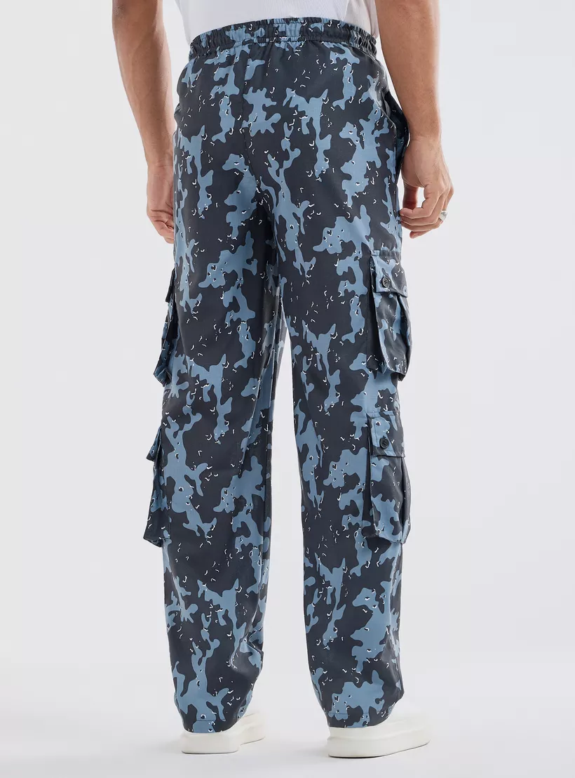 Printed-Regular-Fit-Cargo-blue-2