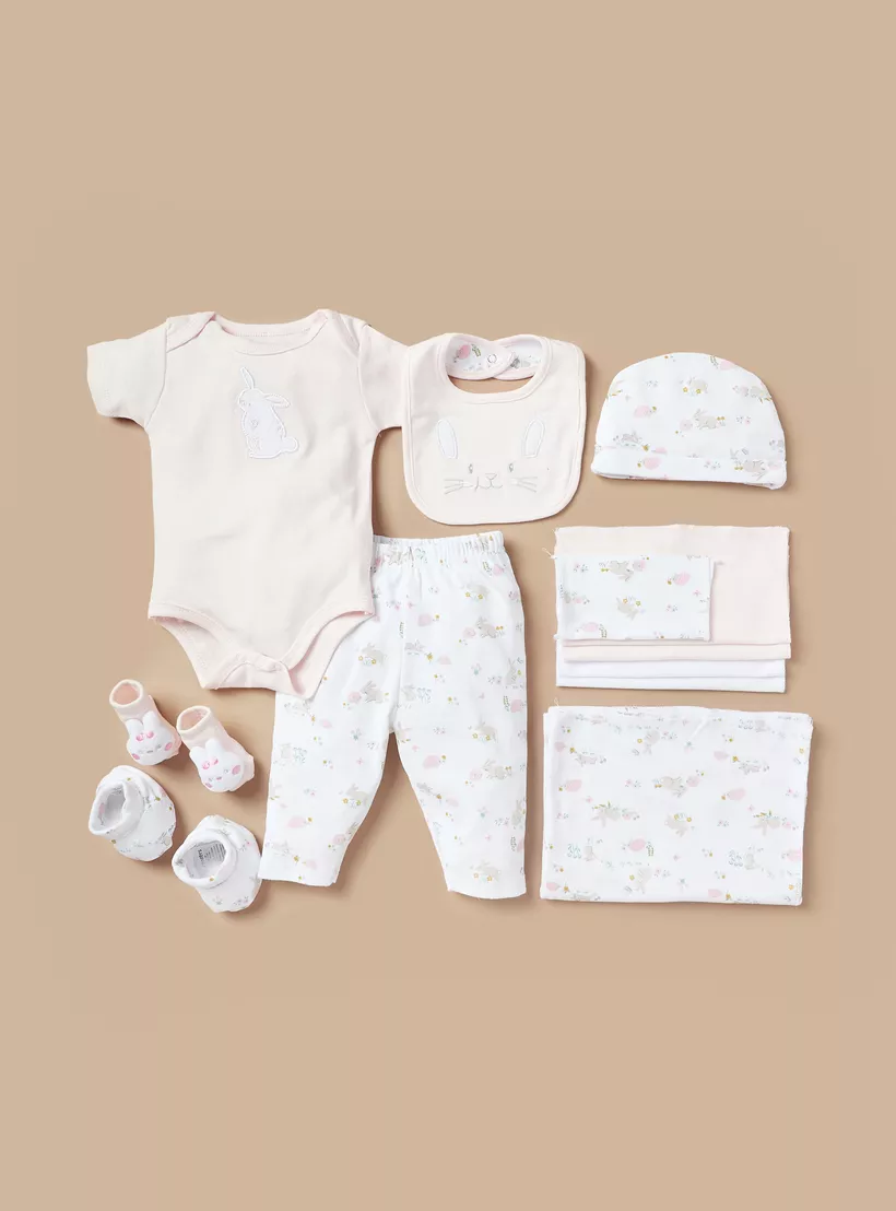 Rabbit Print Clothing Gift Basket Set 2