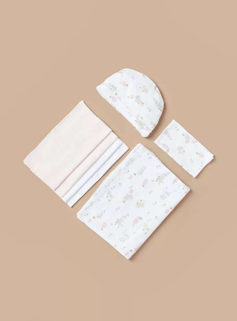 Rabbit Print Clothing Gift Basket Set 4