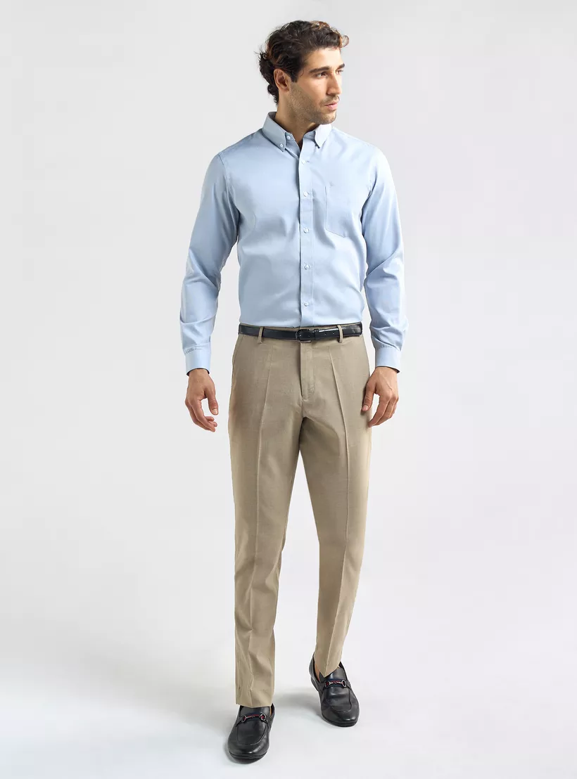 Regular-Fit-Textured-Button-Down-light blue-1