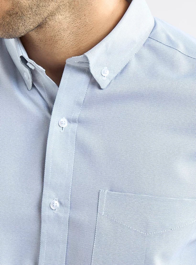 Regular-Fit-Textured-Button-Down-light blue-3