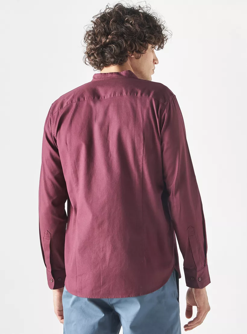 Slim-Fit-Textured-Shirt-purple-2