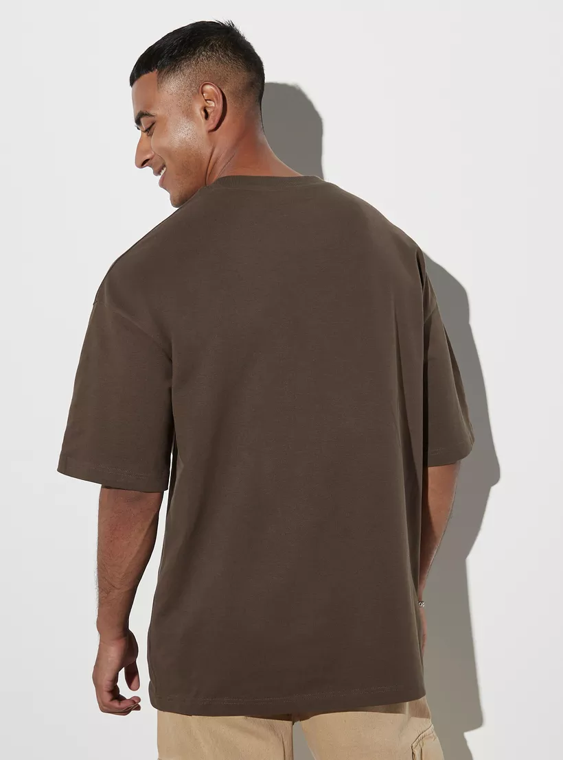 Slogan-Embossed-Crew-Neck-brown-2