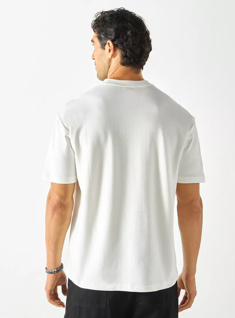 Solid-Crew-Neck-T-shirt-with-Short-Sleeves-white-2