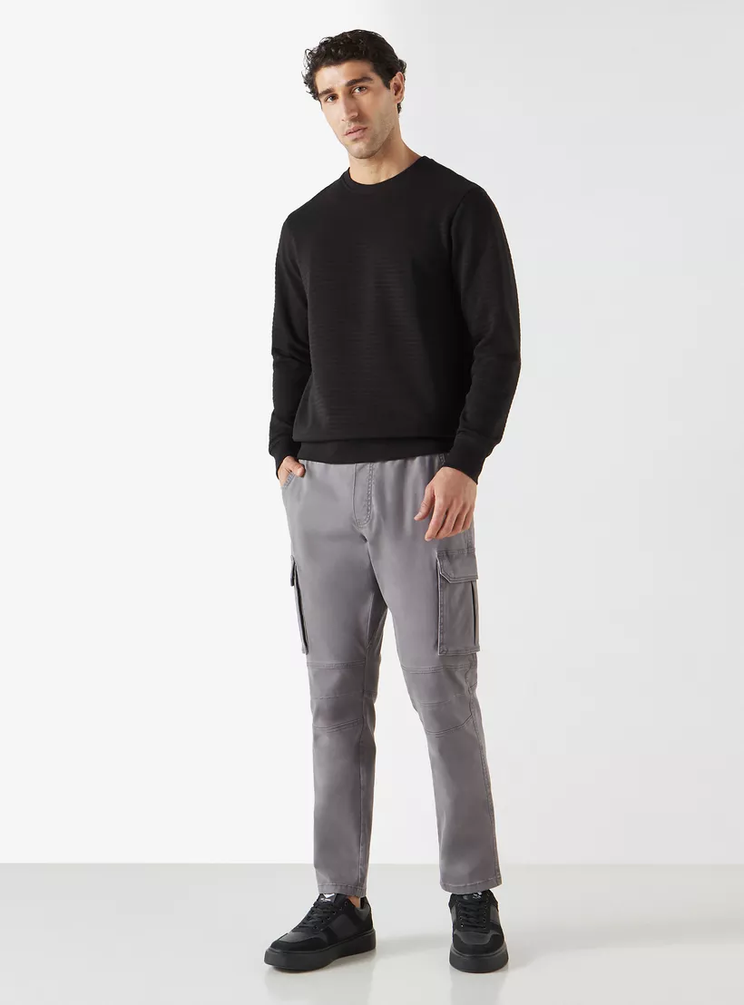 Solid-Pants-with-Drawstring-Closure-and-Pockets-grey-1