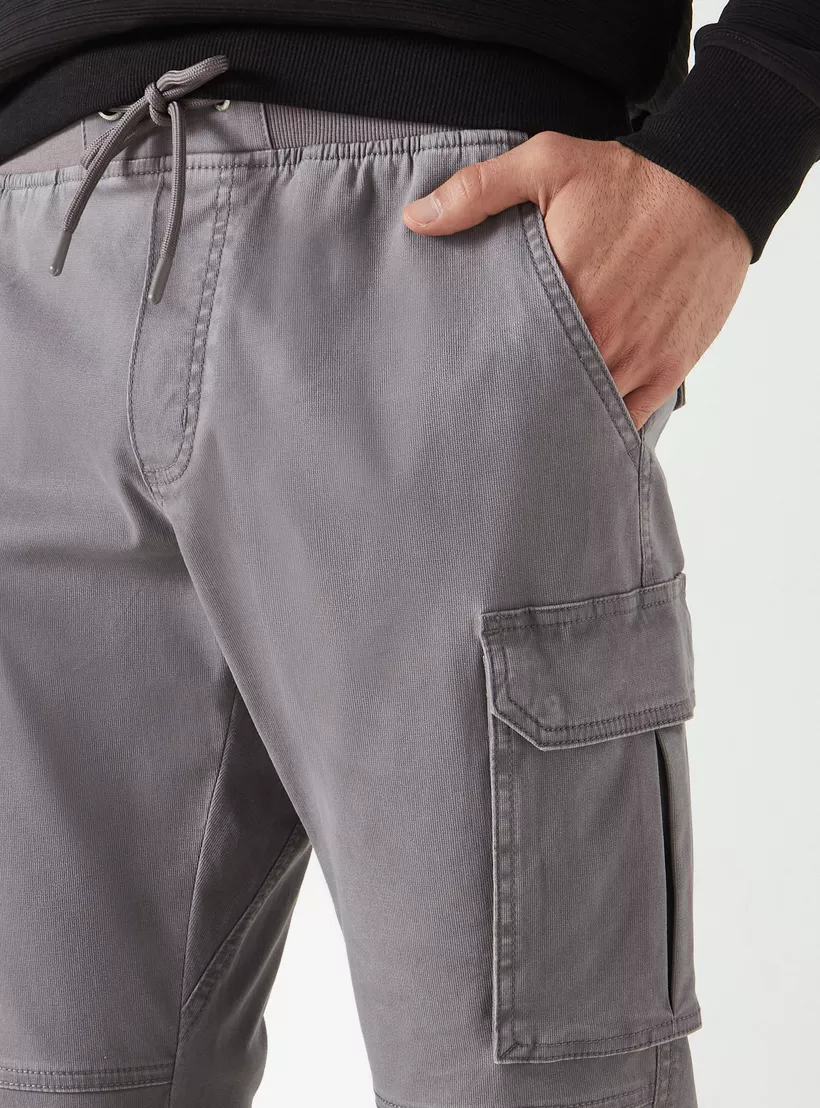 Solid-Pants-with-Drawstring-Closure-and-Pockets-grey-3