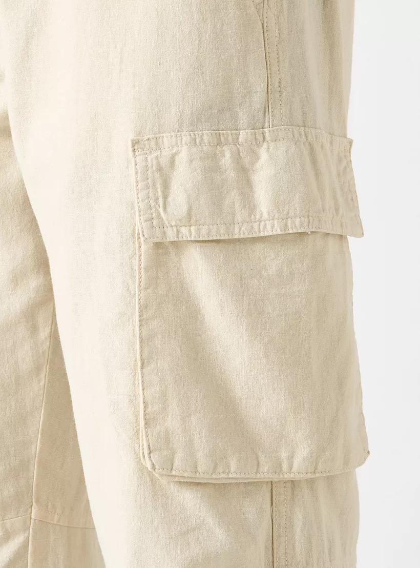 Solid-Pants-with-Pockets-biege-3