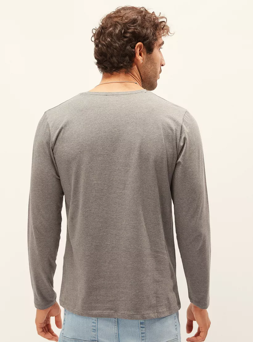 Solid-Slim-Fit-T-shirt-grey-3