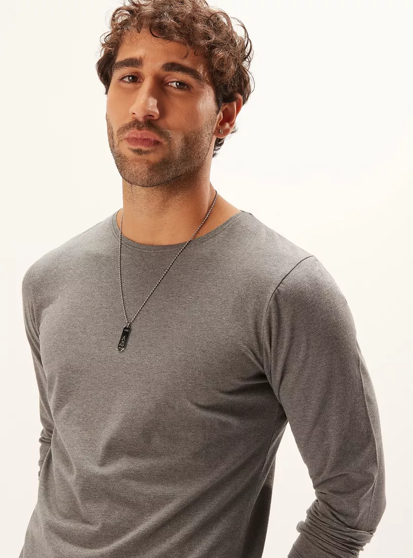 Solid-Slim-Fit-T-shirt-grey-4