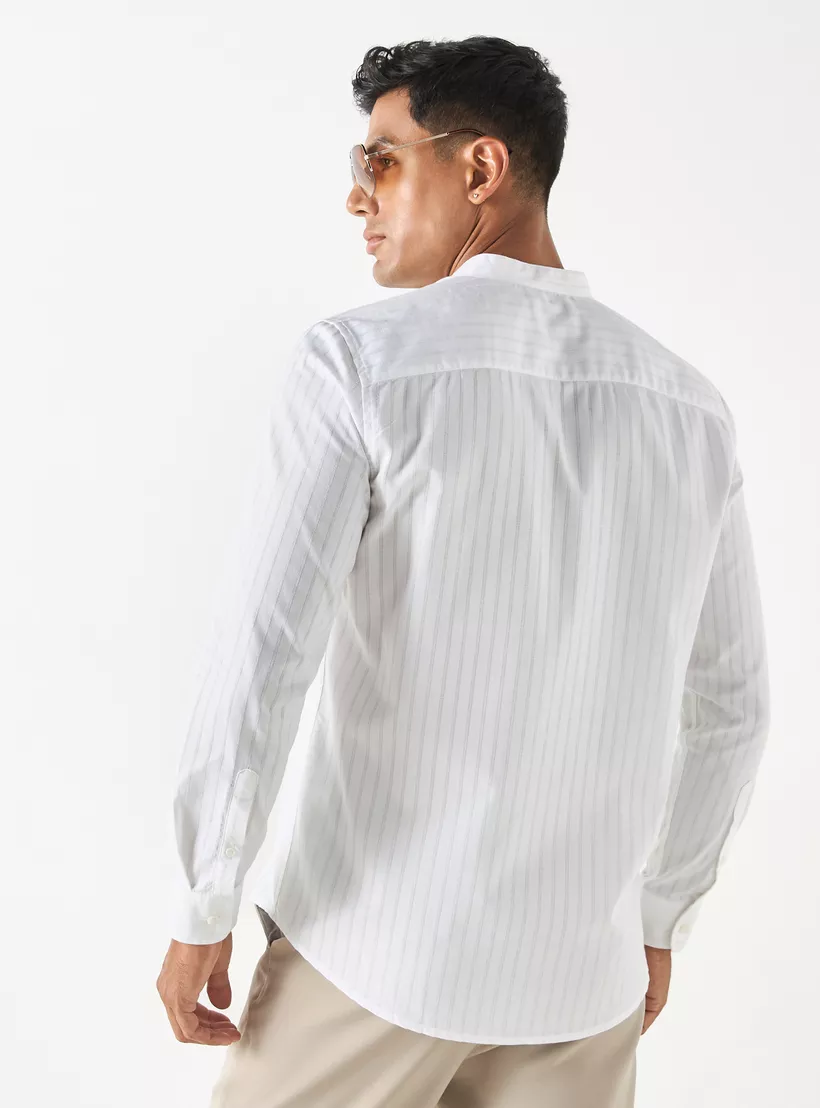 Striped-Slim-Fit-Shirt-white-2