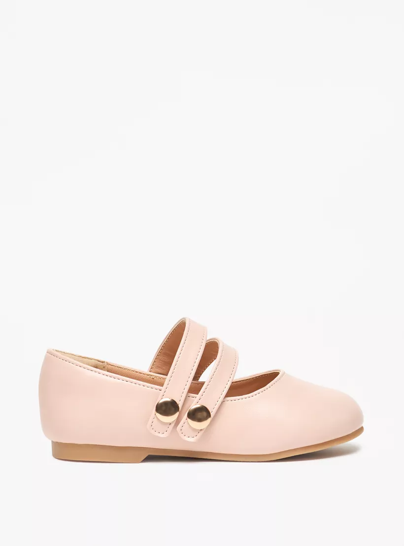 pink Juniors Solid Ballerina Shoes-3