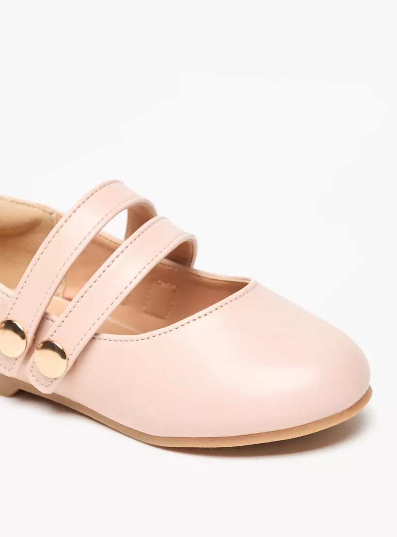 pink Juniors Solid Ballerina Shoes-5