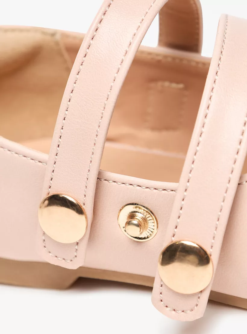 pink Juniors Solid Ballerina Shoes-6