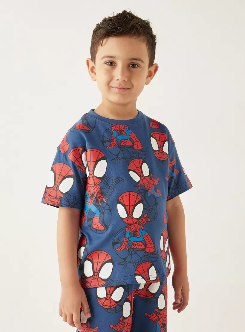 spider man-print-on-short-1