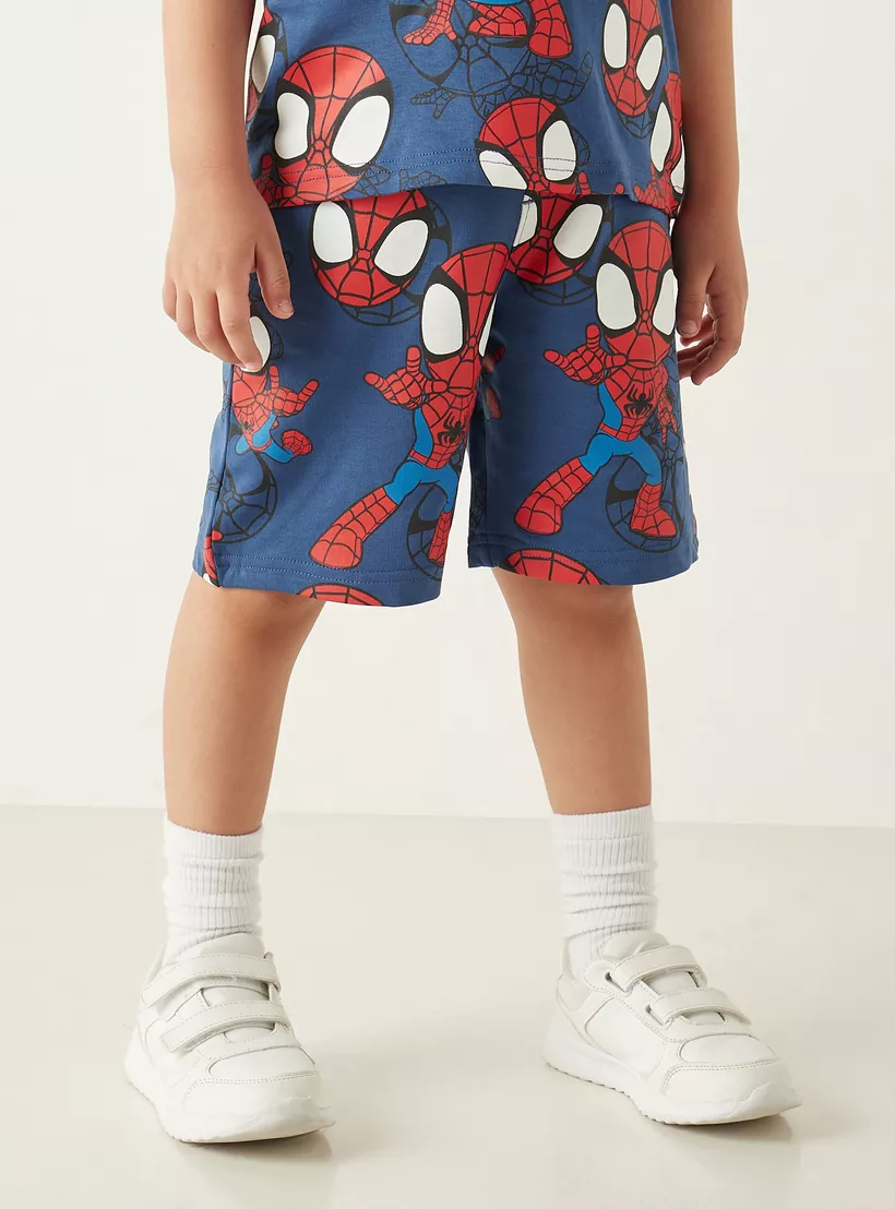 spider man-print-on-short-2