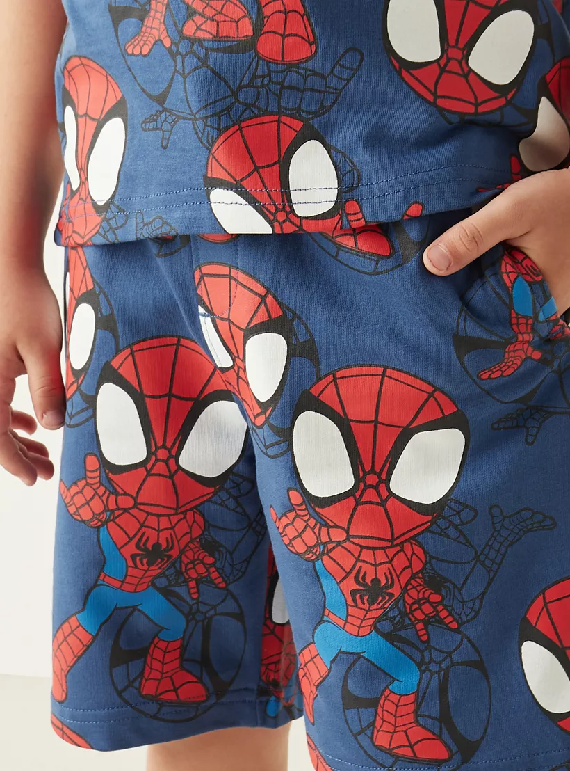 spider man-print-on-short-4
