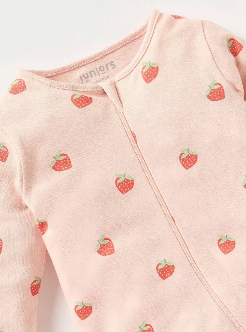 strawberry-print-on-sleepsuit-pink-1