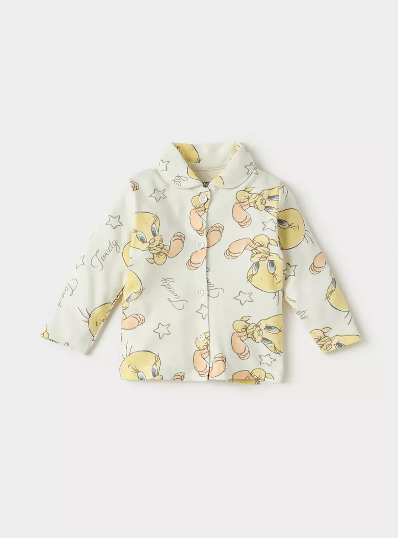 tweety-print-on-shirt and pyjama-1